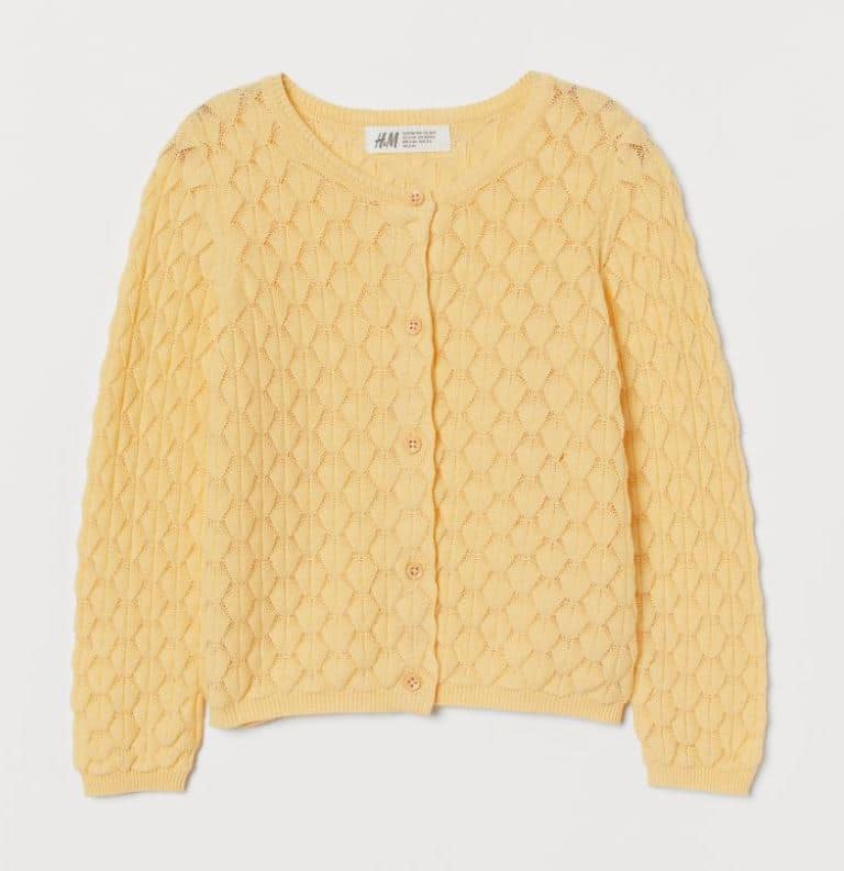 H&M Yellow cardigan - young girl