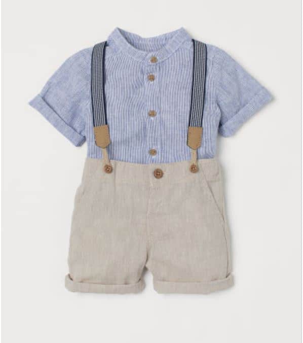 H&M little boys linen outfit 