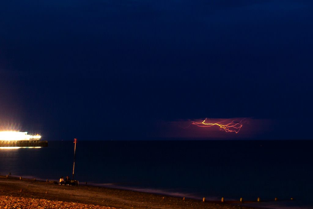 Lightning at Worthing Beach