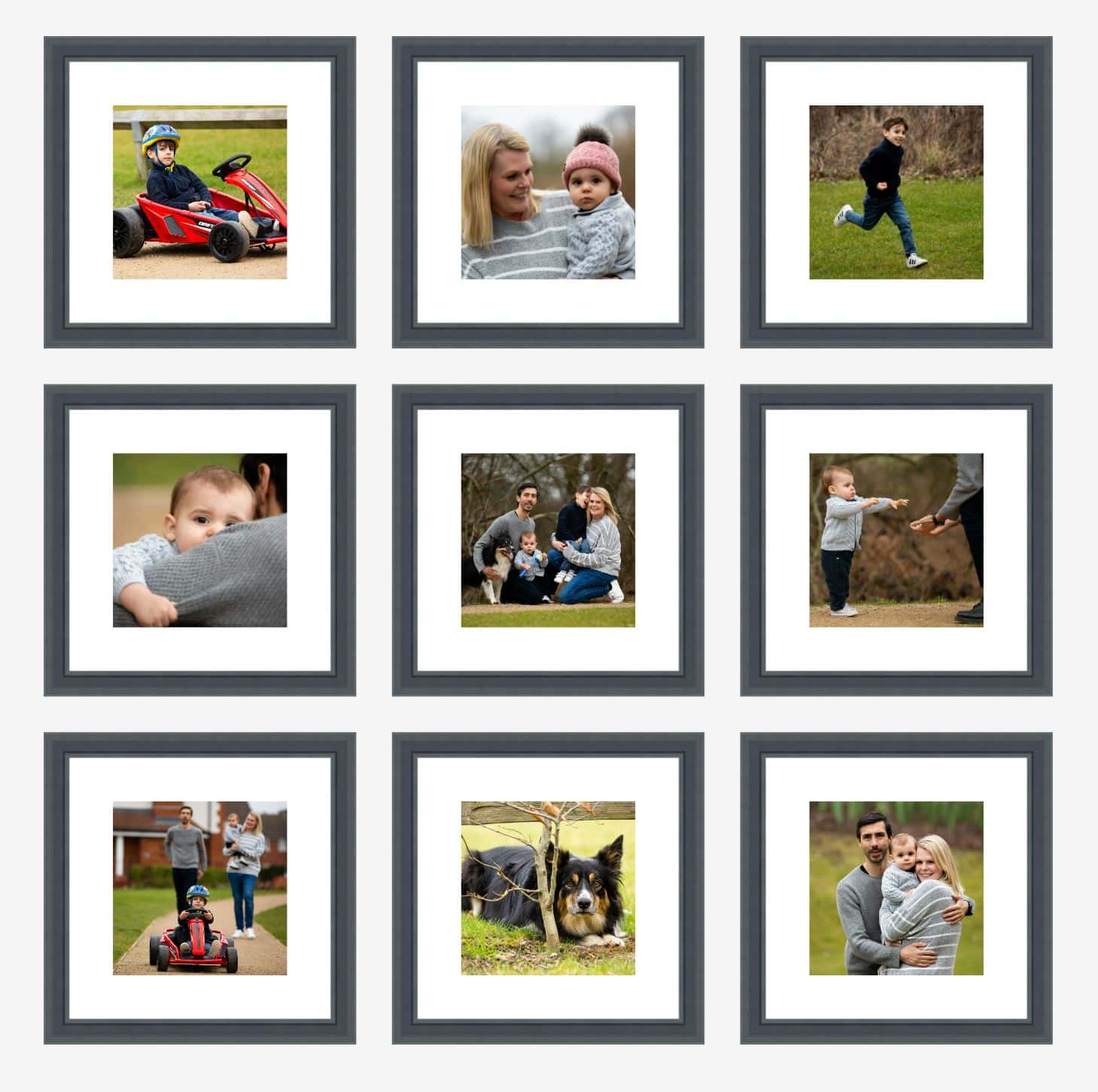 9 FRAME PHOTOCOLLECTION WITH OUTDOOR PHOTO SESSION